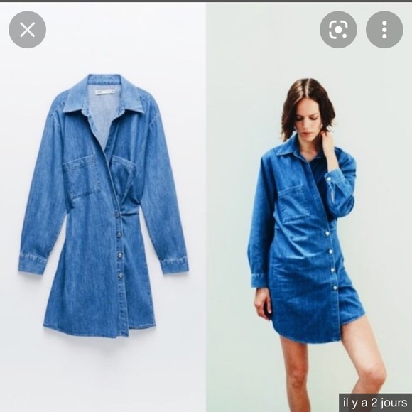 ZARA Erin wrap denim dress - Picture 8 of 8